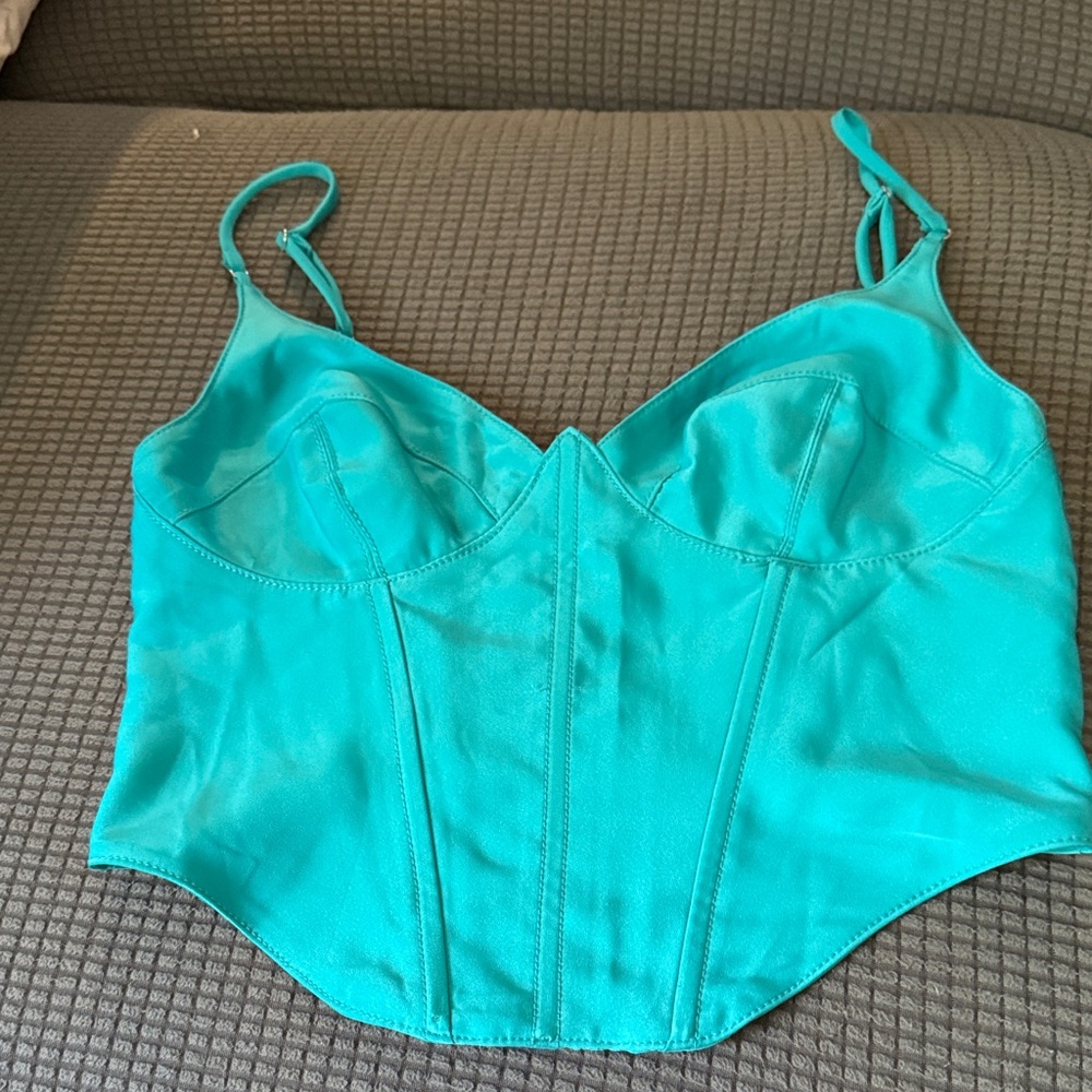 Urban Outfitters Teal Crop Top